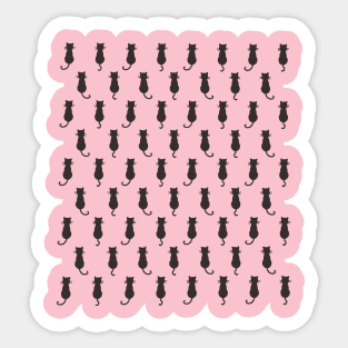 Grey Cat Polka Dot Pattern Sticker